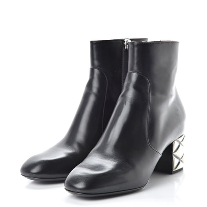 Louis Vuitton Lambskin Upstage Ankle Boots 36 Black 3 of 14
