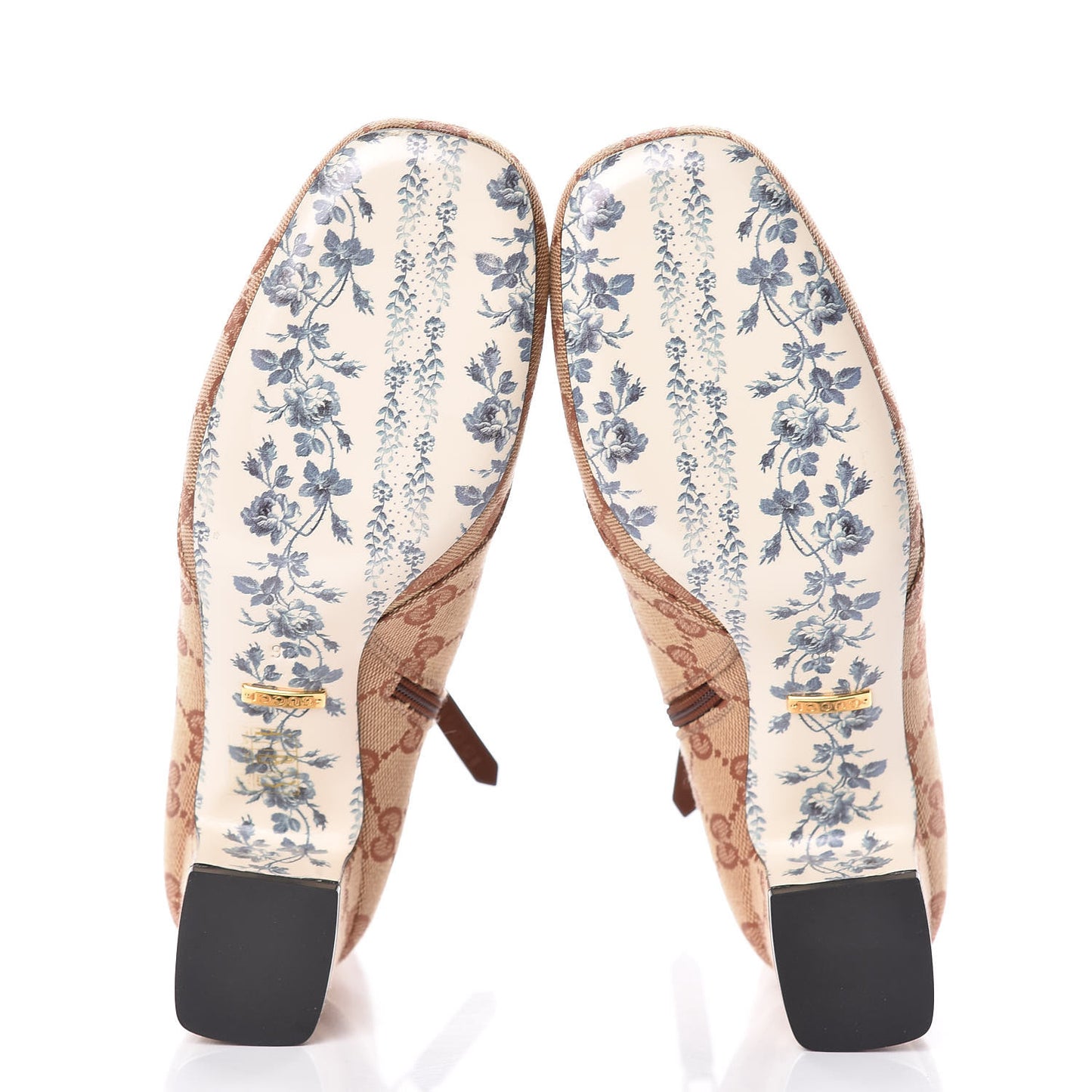 Monogram Malaga Kid GG Victoire 55mm Ankle Boots 36 Beige Ruggine Rust