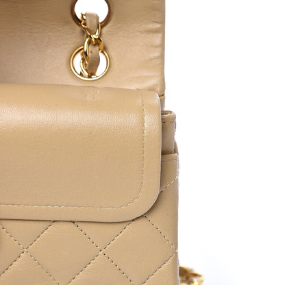 Chanel Lambskin Quilted Small Double Flap Beige 18 of 20
