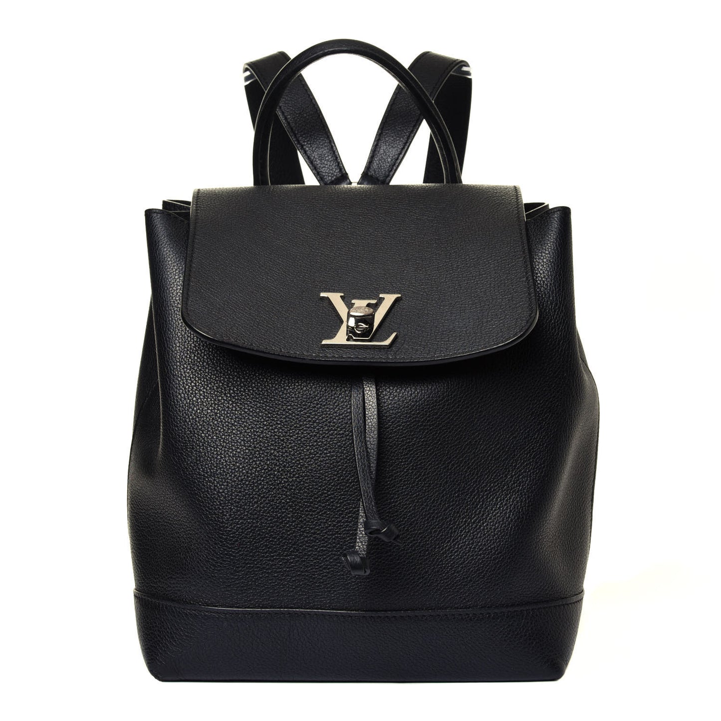 Calfskin Lockme Backpack Black
