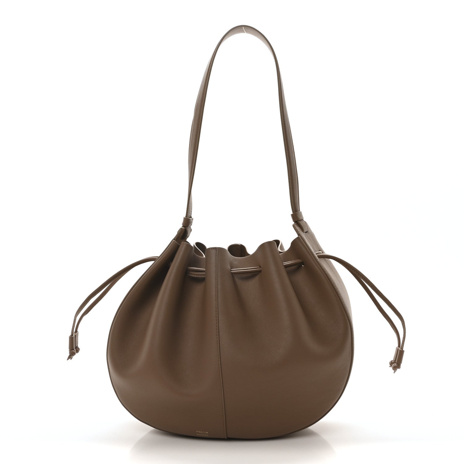 Mansur Gavriel Calfskin Flores Drawstring Bag Biscotto 1 of 9