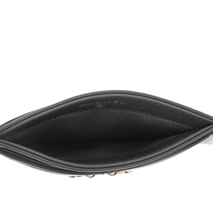 Chanel Lambskin Quilted Chanel 19 Card Holder Dark Grey 4 of 4