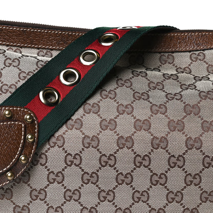 Gucci Monogram Pelham Studded Shoulder Bag Ebony 6 of 10