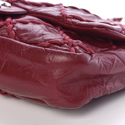 Chanel Calfskin Medium Ultra Stitch Flap Dark Red 10 of 11