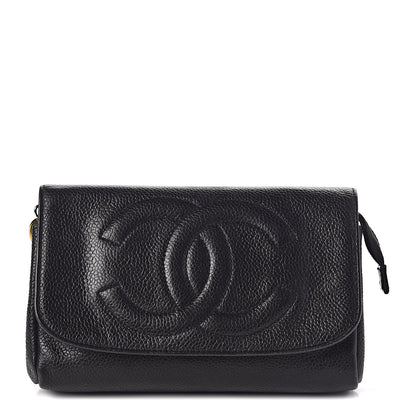 Chanel Caviar Timeless CC Flap Pouch Black 1 of 13