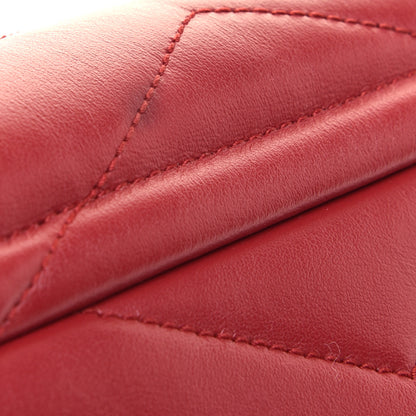Saint Laurent Calfskin Y Quilted Monogram Toy Loulou Crossbody Bag New Lipstick 9 of 10