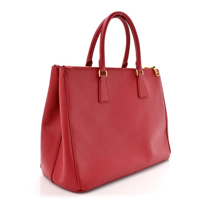 Prada Saffiano Lux Large Galleria Double Zip Tote Fuoco 3 of 13