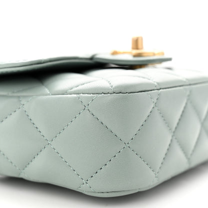 Chanel Lambskin Quilted Casino Chips Mini Square Flap Grey 9 of 12