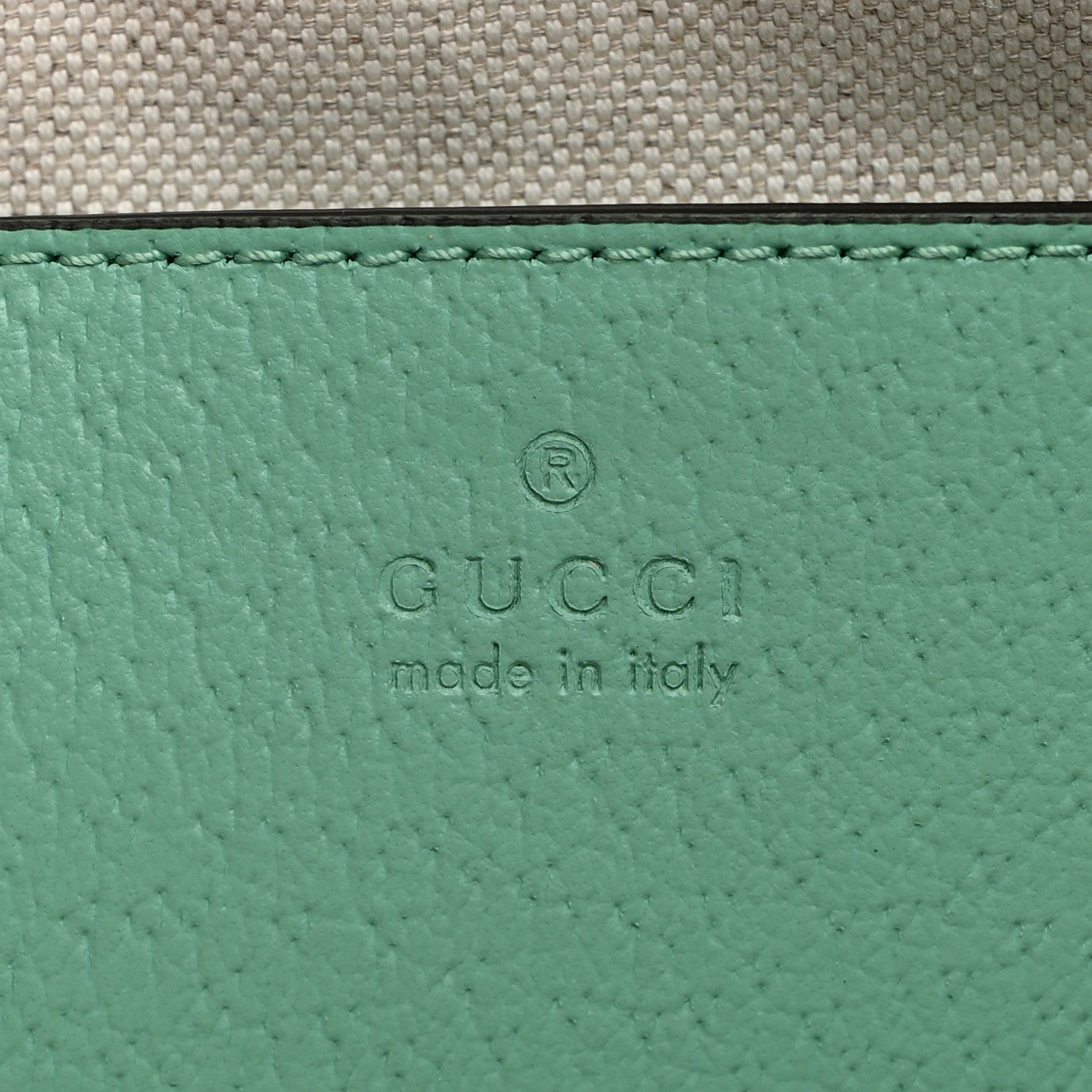 Gucci Monogram Jumbo GG Textured Dollar Calfskin Small Ophidia Dome Shoulder Bag Beige Pepperlight Mint 6 of 10