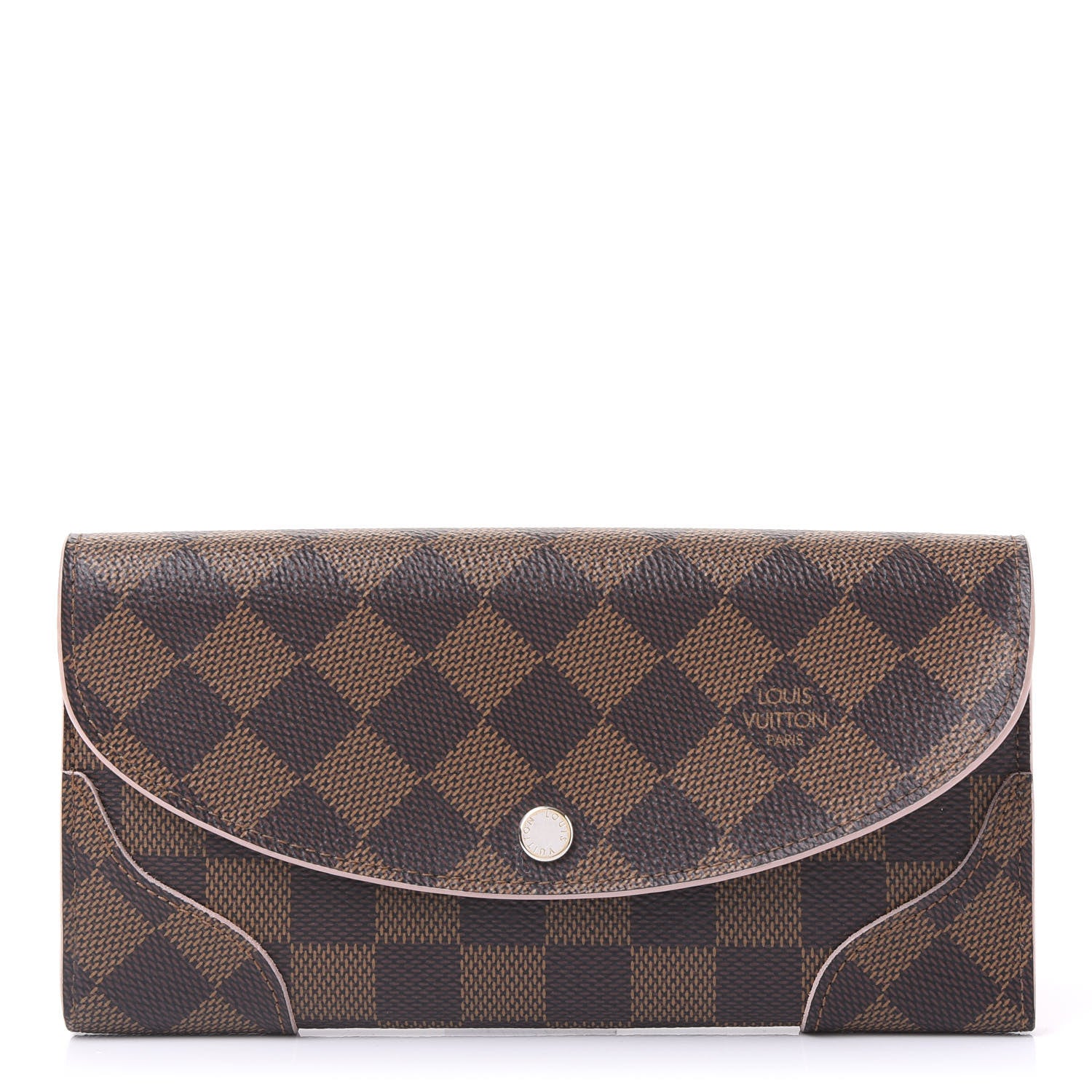 Louis Vuitton Damier Ebene Caissa Wallet Rose Ballerine 1 of 10