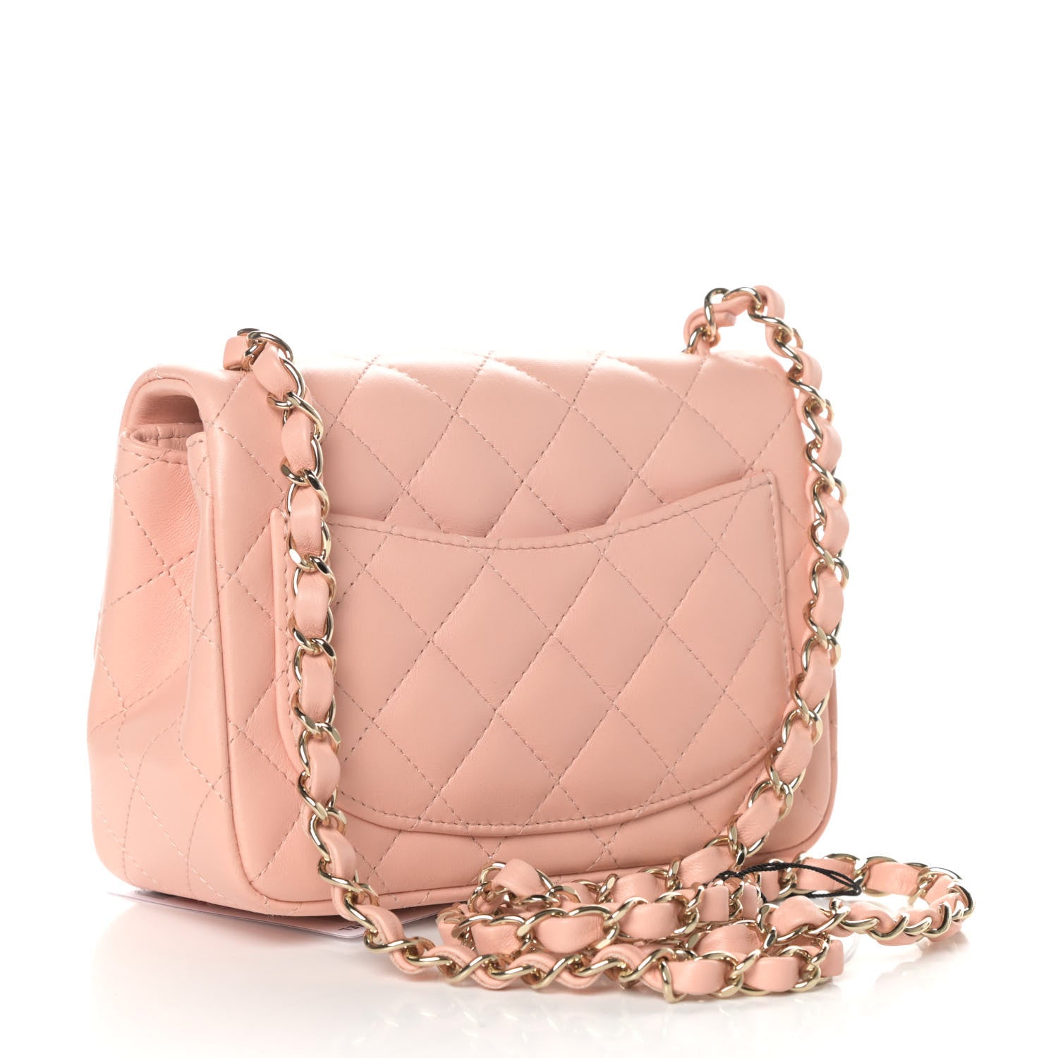 Chanel Lambskin Quilted Mini Square Flap Light Pink 3 of 9