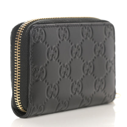 Gucci Guccissima Zip Around Card Case Black 3 of 8