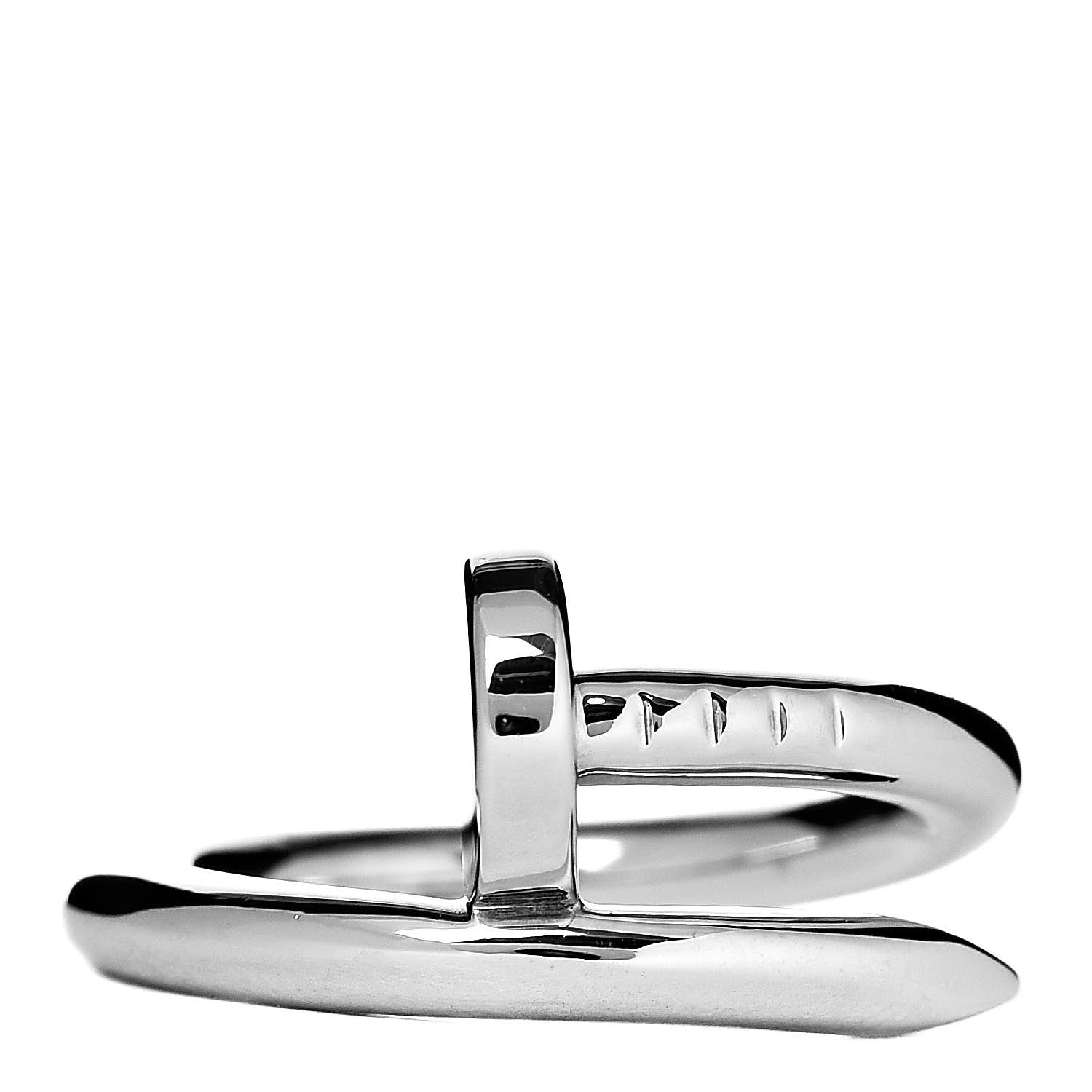 Cartier 18K White Gold Juste Un Clou Ring 46 3.75 1 of 4