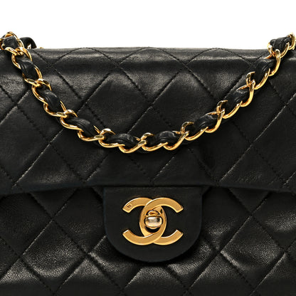 Chanel Lambskin Quilted Mini Square Flap Bag Black 10 of 12