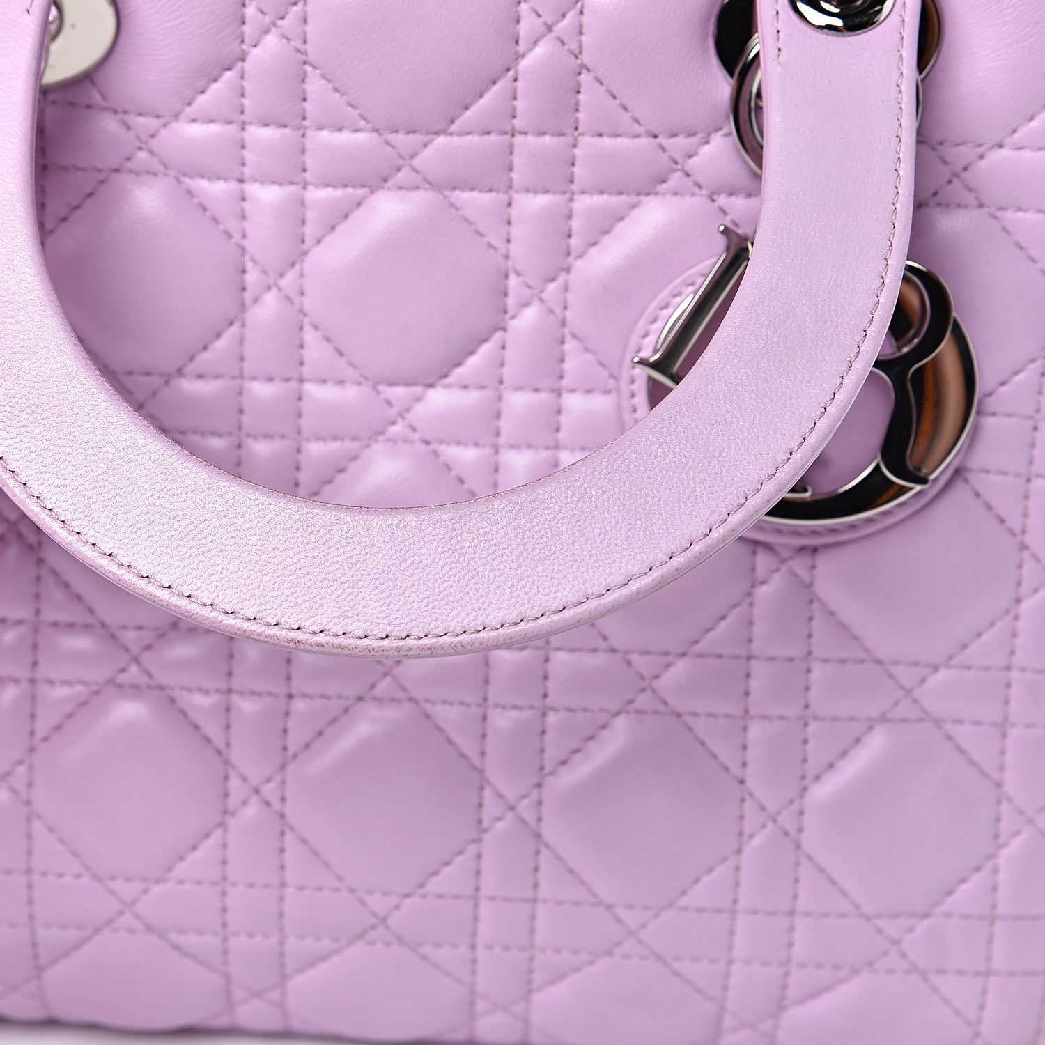 Christian Dior Lambskin Cannage Medium Lady Dior Pink 10 of 11