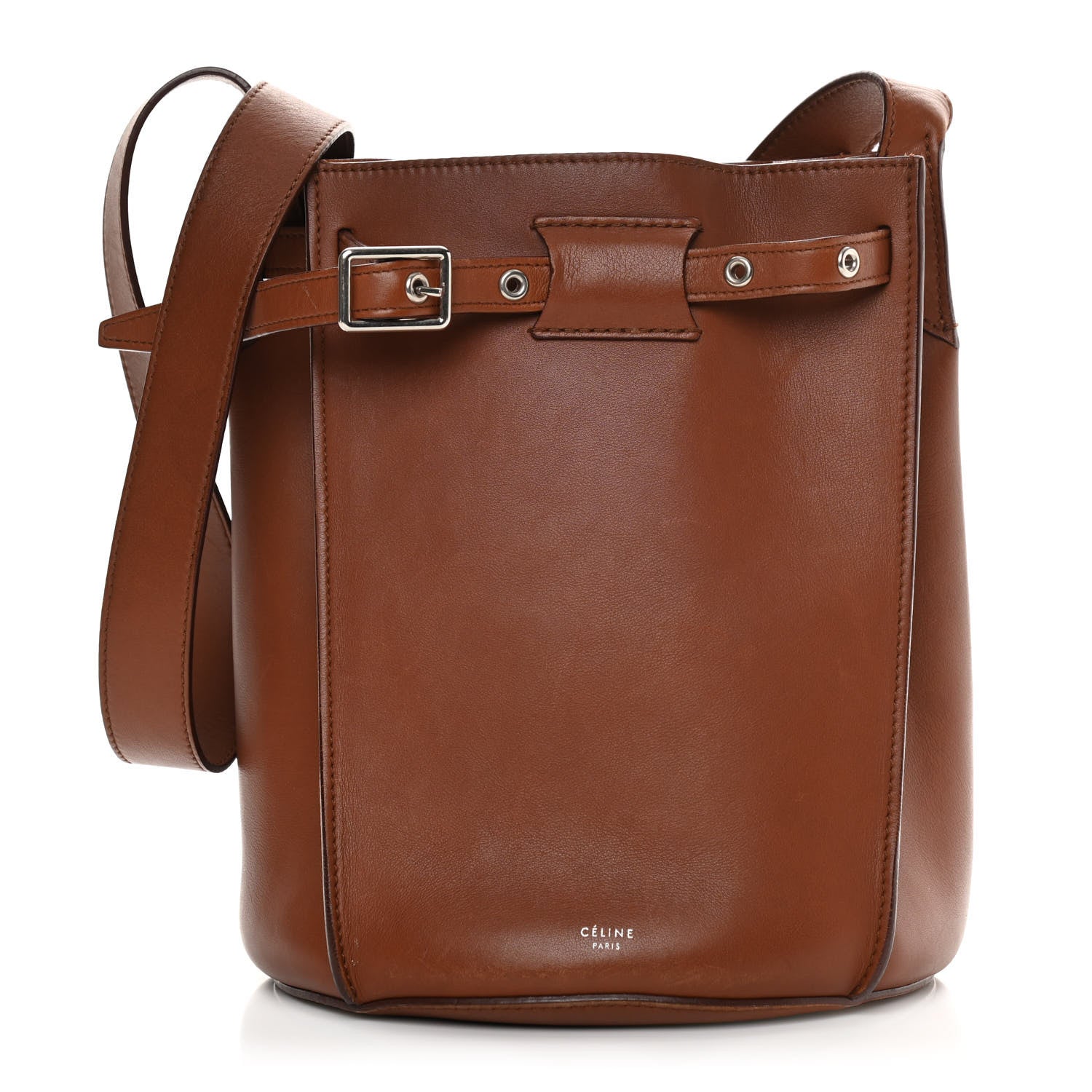 Celine Smooth Calfskin Long Strap Big Bucket Bag Tan 1 of 22