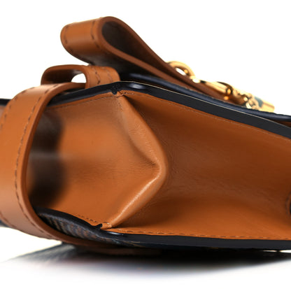 Chloe Python Embossed Shiny Calfskin Mini Aby Chain Shoulder Bag Faded Blue 11 of 13