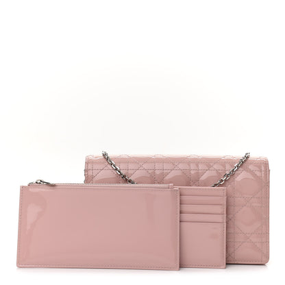 Christian Dior Patent Cannage Lady Dior Clutch Rose Clair 1 of 14