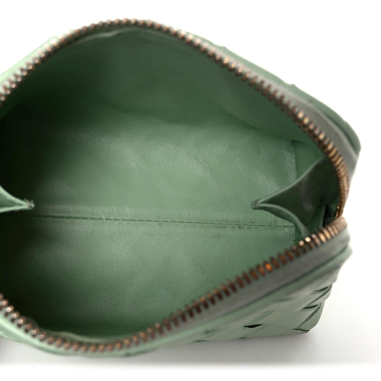 Bottega Veneta Nappa Intrecciato Small Beauty Pouch Fresh Mint 5 of 9