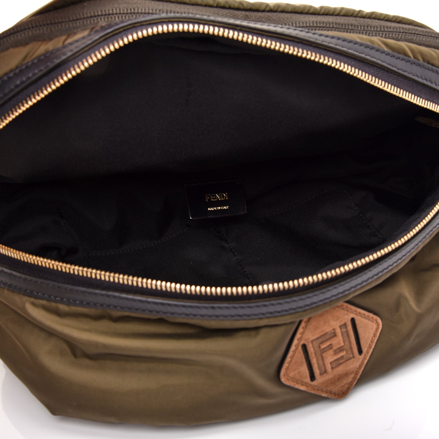 Nylon Dolmias Vitello Grace FF Convertible Drawstring Backpack Military Brown Tortora