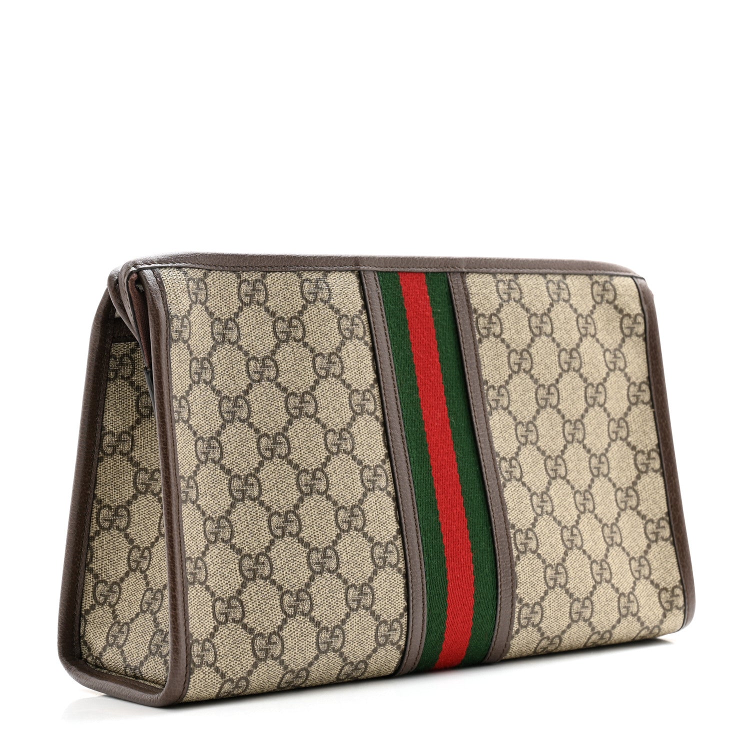 Gucci GG Supreme Monogram Web Ophidia GG Toiletry Case Beige New Acero 3 of 9