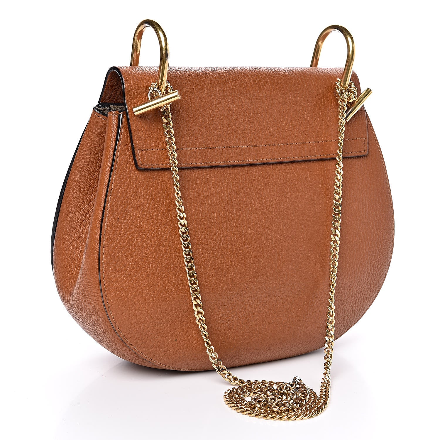 Chloe Grained Lambskin Drew Shoulder Bag Caramel 3 of 12