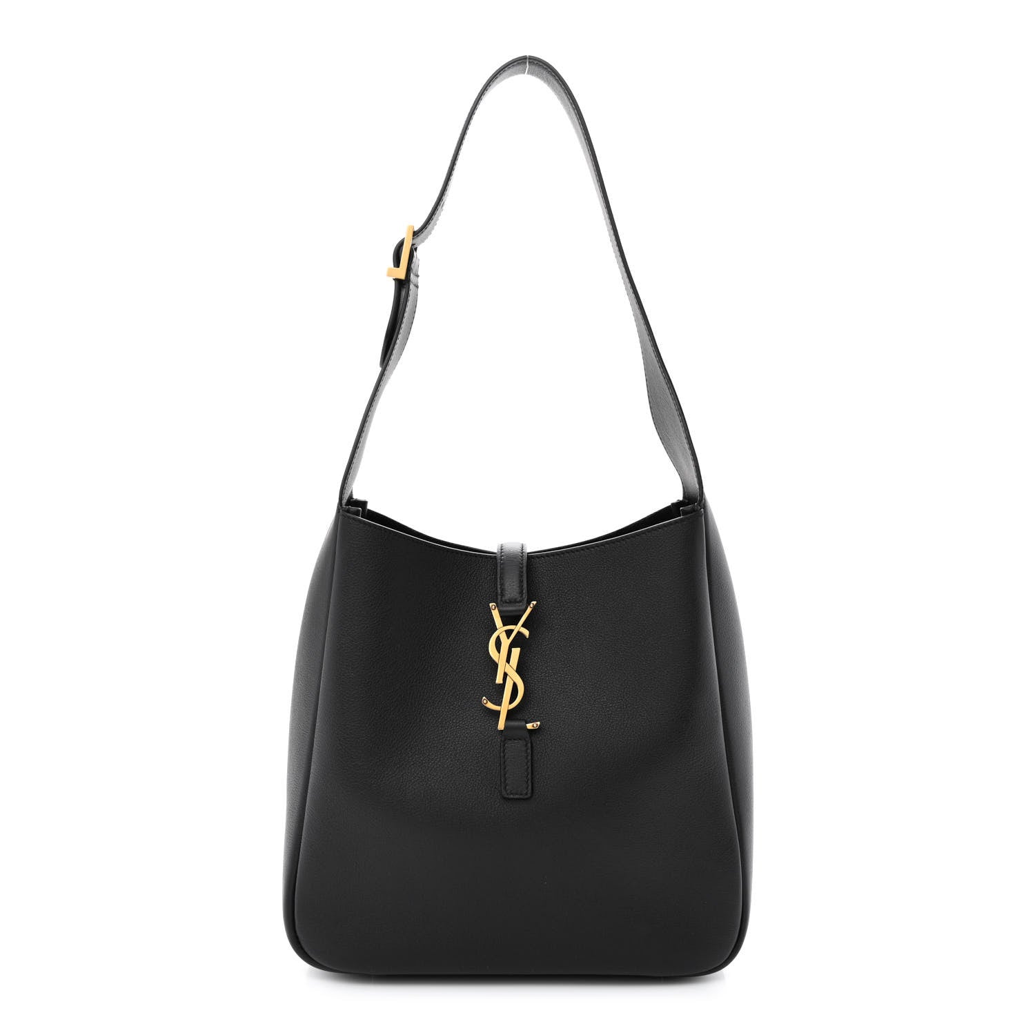 Saint Laurent Smooth Calfskin Small Le 5 A 7 Soft Hobo Black 1 of 9
