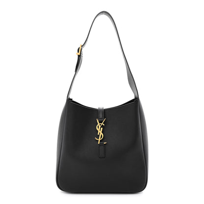 Saint Laurent Smooth Calfskin Small Le 5 A 7 Soft Hobo Black 1 of 9