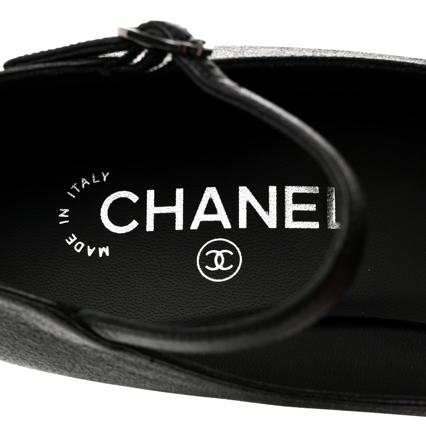 Lambskin Patent Cap Toe Mary Jane Platform Pumps 38.5 Black