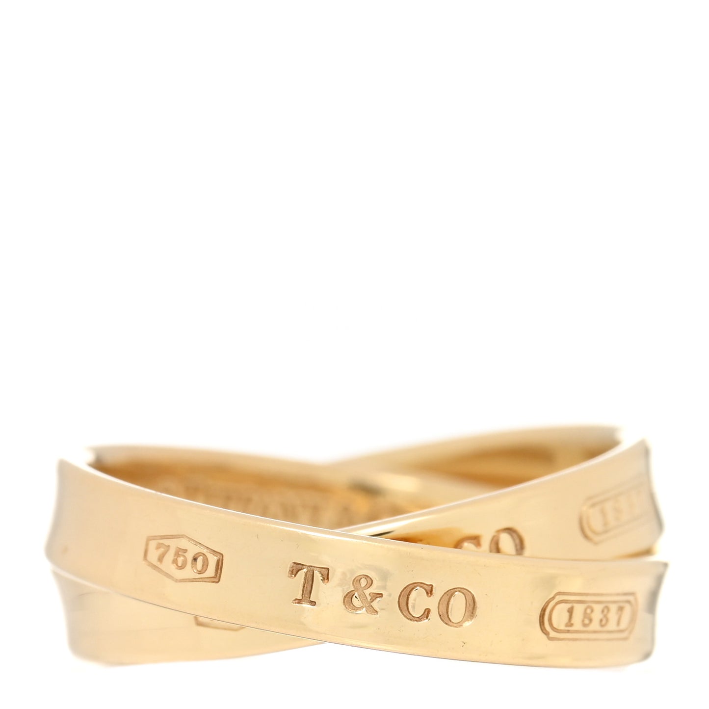18K Yellow Gold 1837 Interlocking Circles Ring 54 7