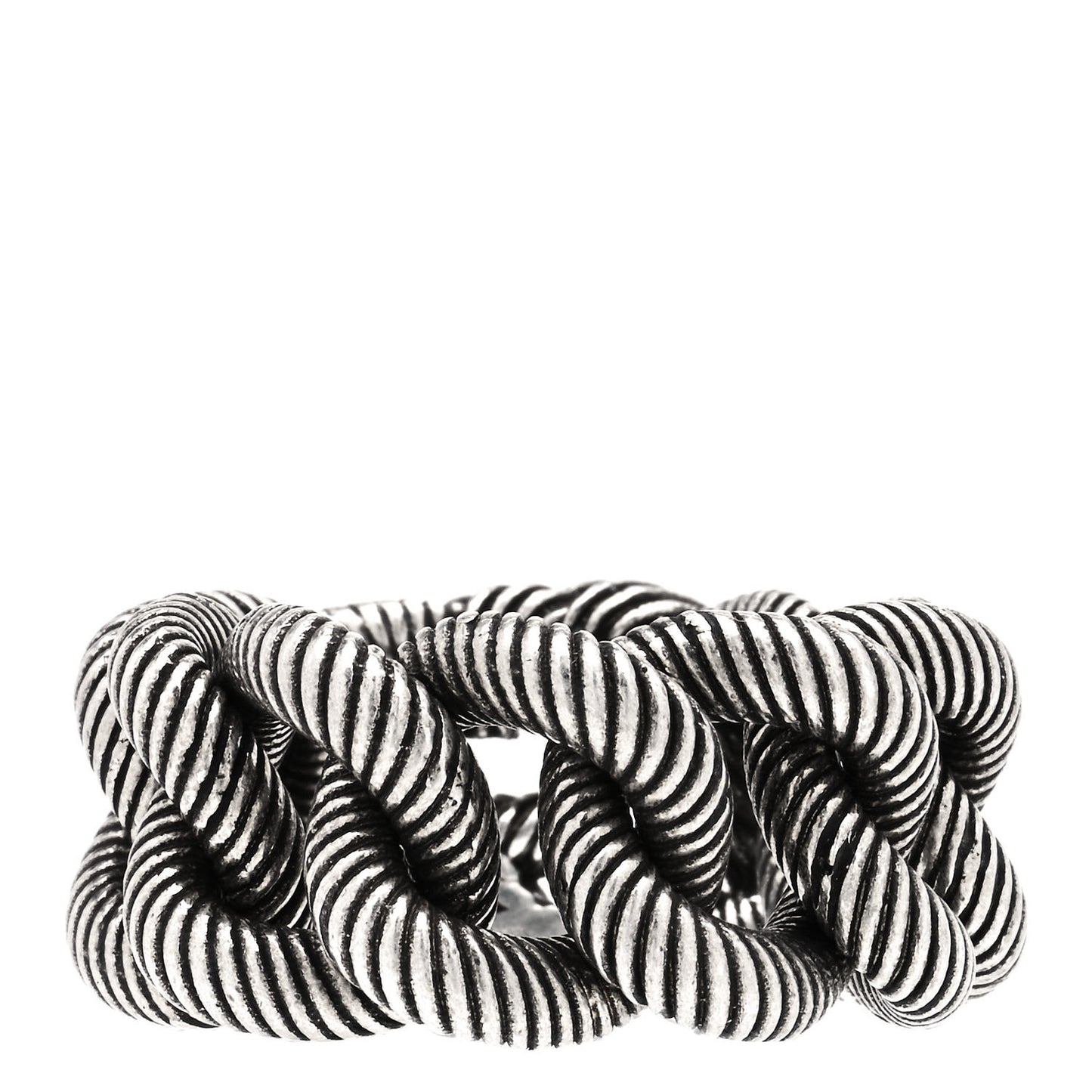 Sterling Silver Interlocking G Chain Ring 63 10.25