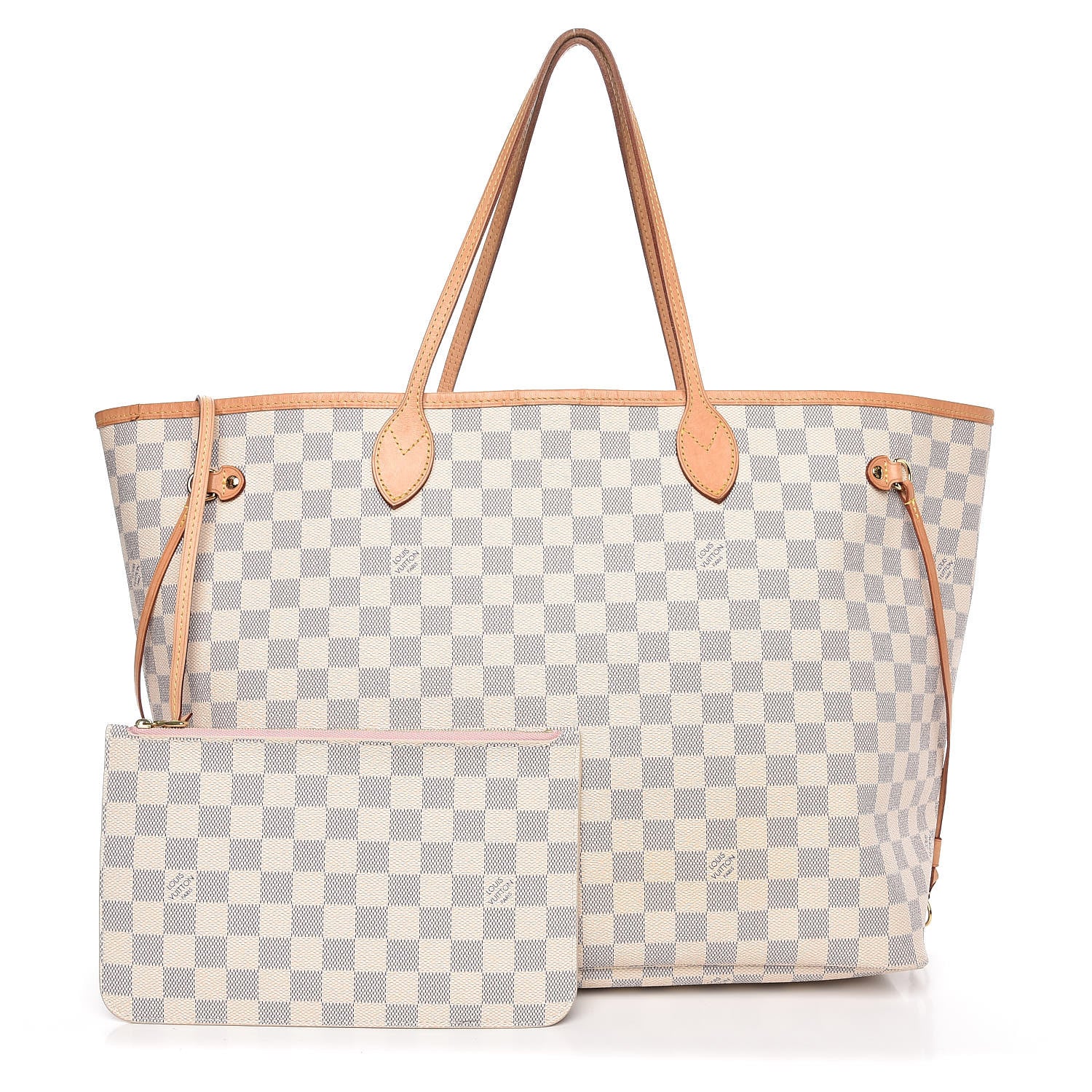 Louis Vuitton Damier Azur Neo Neverfull GM Rose Ballerine 1 of 13