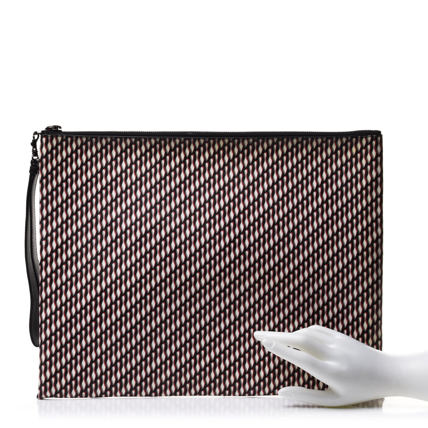 Calfskin Toile Loubiclic Peter Pouch Black