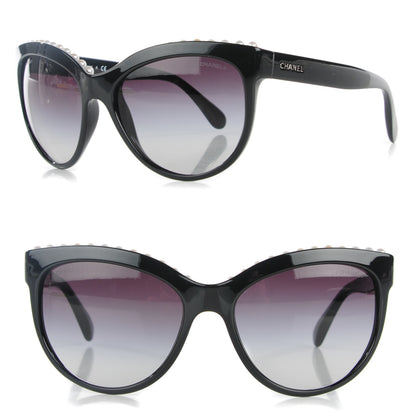 Chanel Freshwater Cultured Pearl Butterfly Sunglasses 6040-H Black 1 of 7