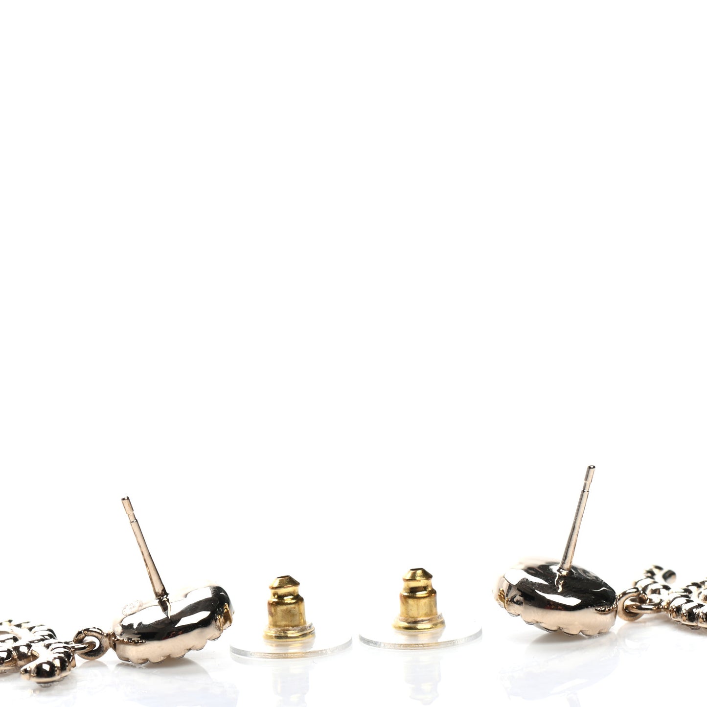 Crystal Pearl Bow-tiful CC Drop Earrings Gold