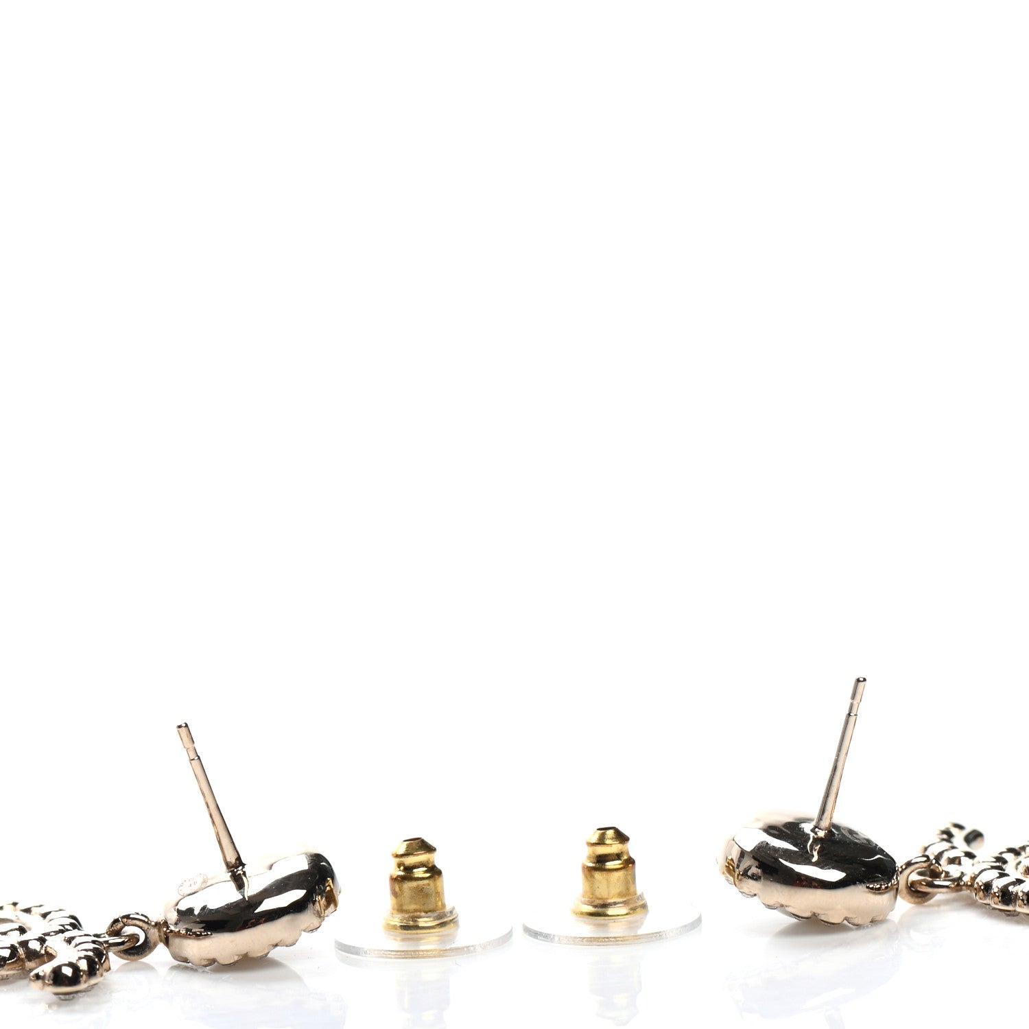 Chanel Crystal Pearl Bow-tiful CC Drop Earrings Gold 3 of 4