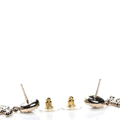 Chanel Crystal Pearl Bow-tiful CC Drop Earrings Gold 3 of 4