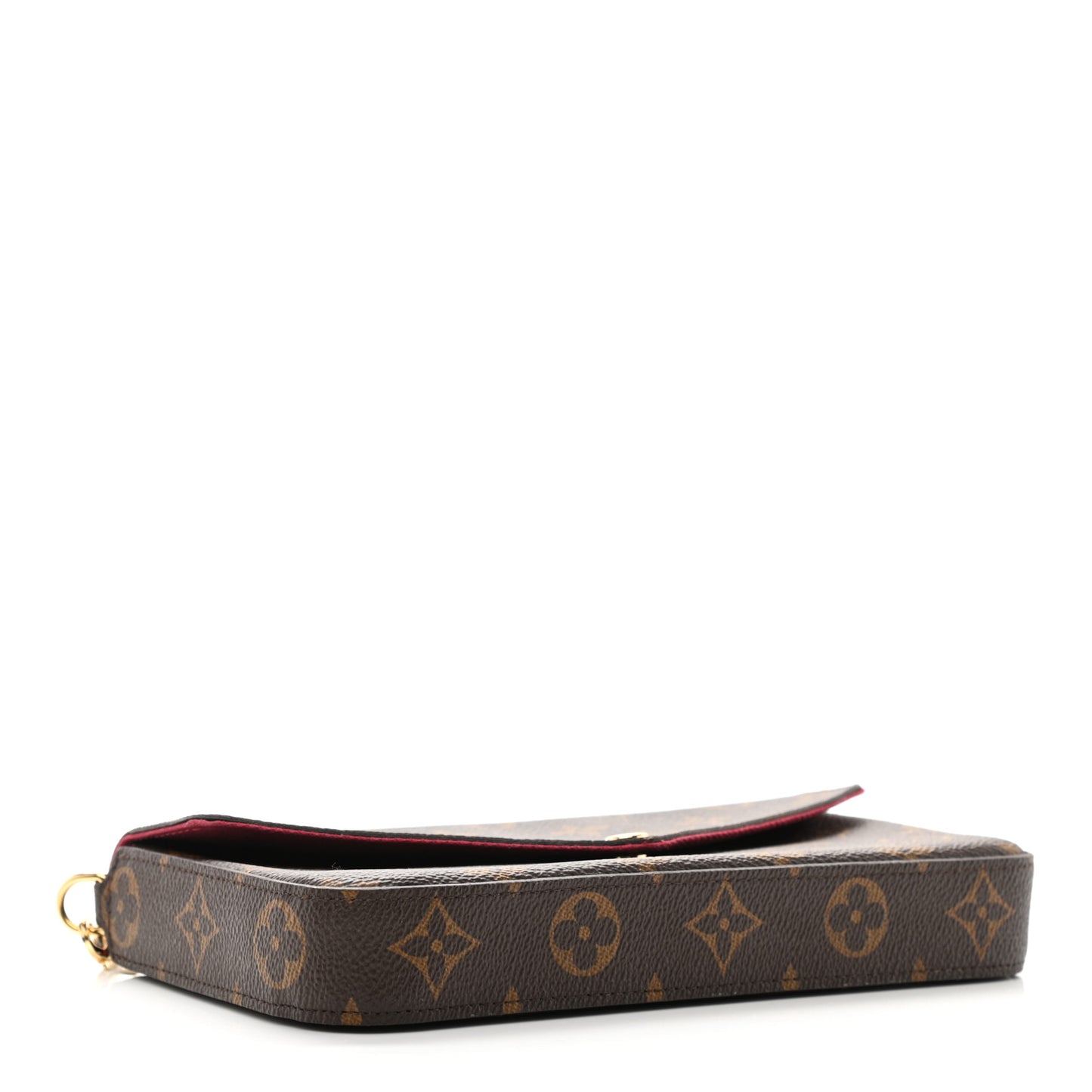 Monogram Pochette Felicie Chain Wallet Fuchsia