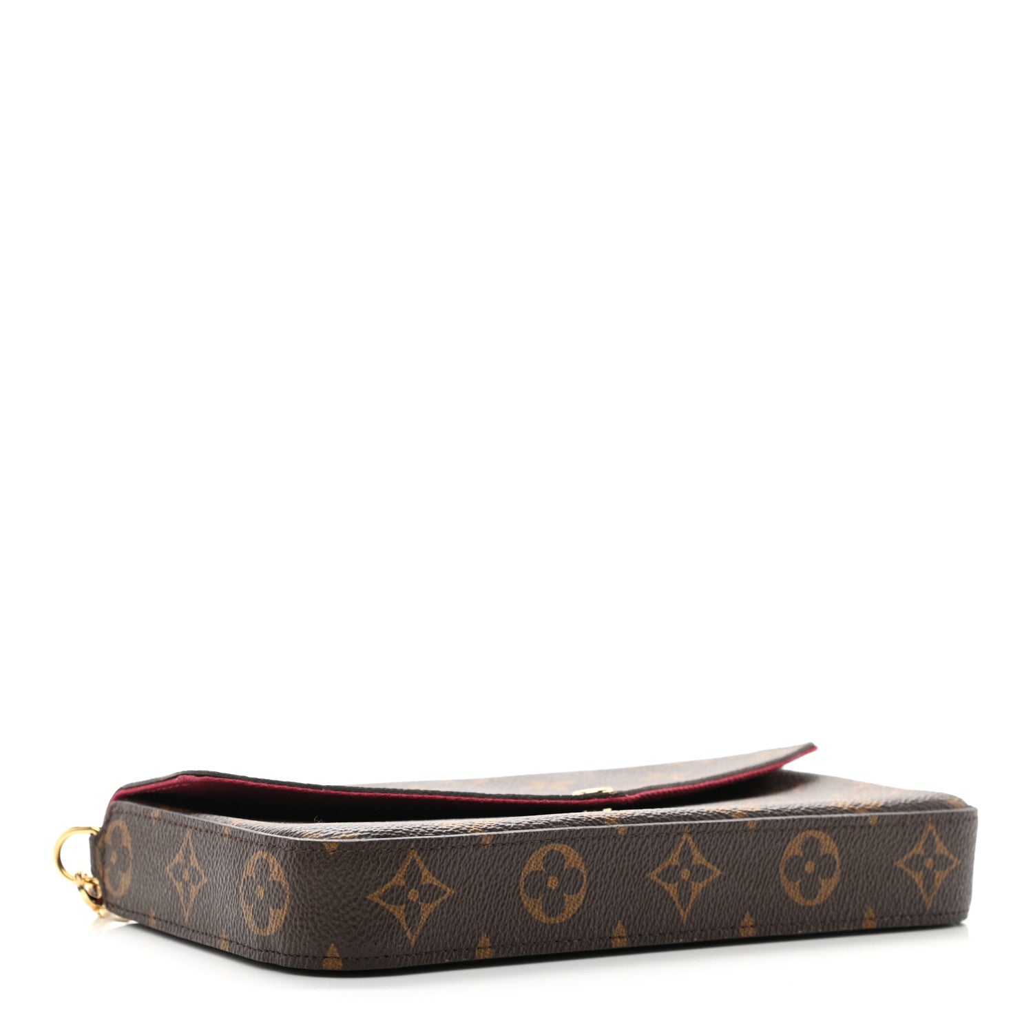 Louis Vuitton Monogram Pochette Felicie Chain Wallet Fuchsia 4 of 10