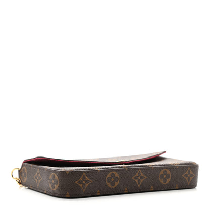 Louis Vuitton Monogram Pochette Felicie Chain Wallet Fuchsia 4 of 10
