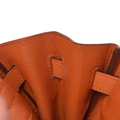 Hermes Taurillon Clemence Birkin 30 Orange 10 of 36
