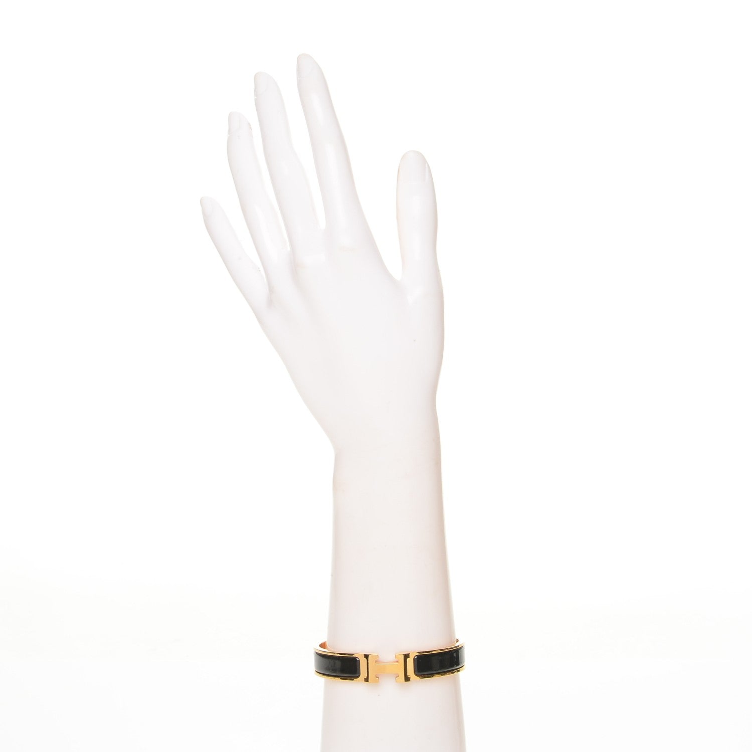 Hermes Enamel Narrow Clic Clac H Bracelet PM Black 2 of 4