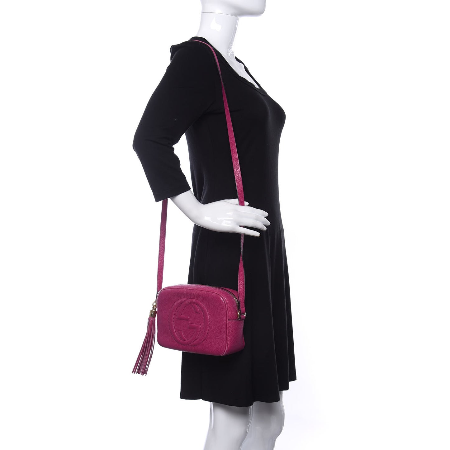 Cellarius Calfskin Small Soho Disco Bag Bright Bouganville