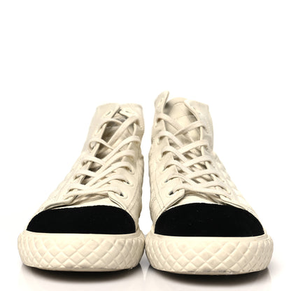 Chanel Calfskin High Top CC Sneakers 41 Ivory Black 3 of 8
