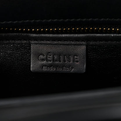 Celine Bullhide Calfskin Nubuck Bi-Color Nano Luggage Black White 6 of 12