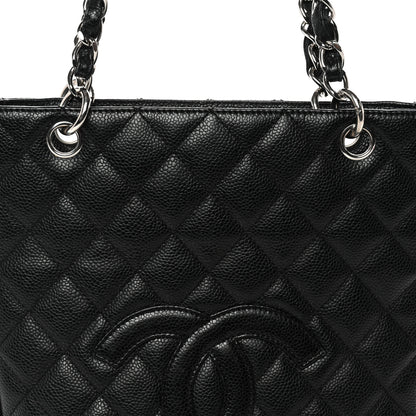 Chanel Caviar Quilted Petit Shopping Tote PST Black 8 of 12