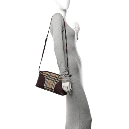 Burberry Horseferry Check Small Chichester Crossbody Clutch Bag Burgundy 2 of 10