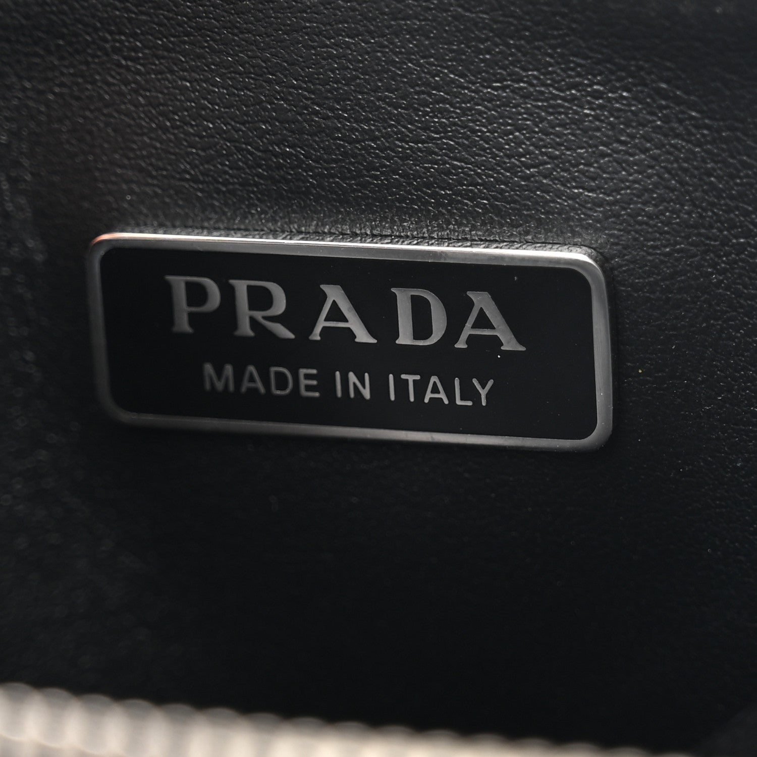 Prada Spazzolato Triangle Coin Pouch Bag Charm Black 6 of 7