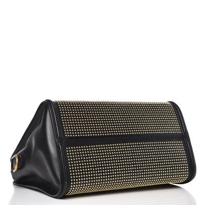 Alexander McQueen Calfskin Small Studded Padlock Zip Around Tote Black 4 of 7