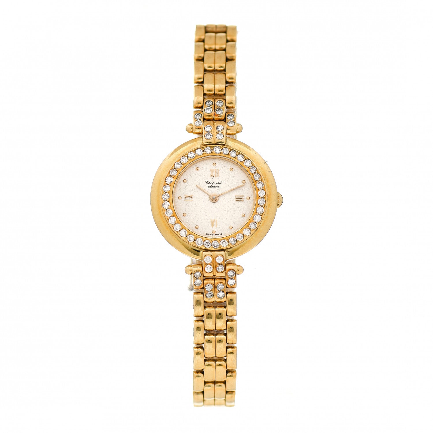 Chopard 18K Yellow Gold Diamond Bezel 22mm Quartz Watch 1 of 5